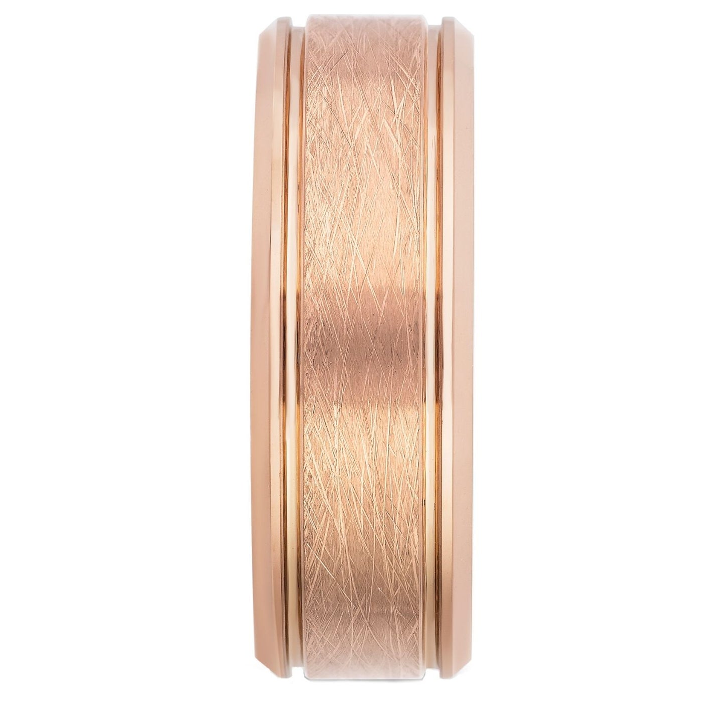 Tungsten Rose IP Bevel Scratch Band