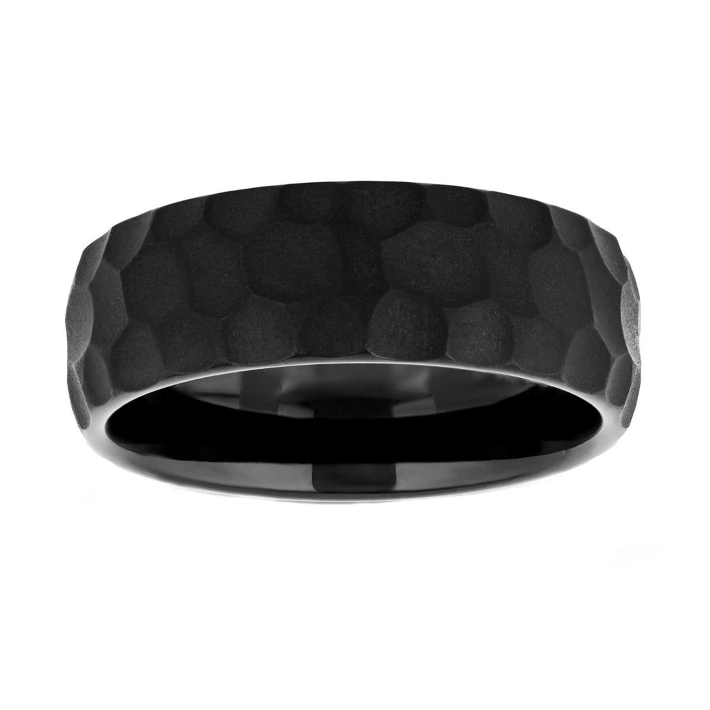 Tungsten Black IP Hammered Band