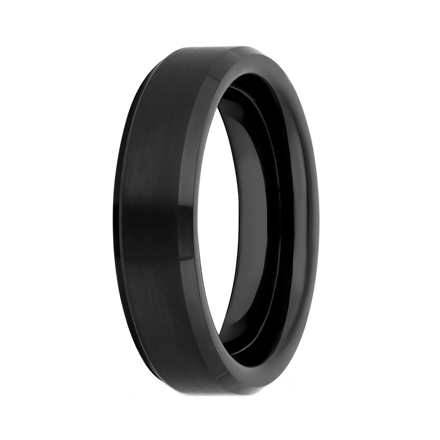 Tungsten Satin Bevel Edge Band