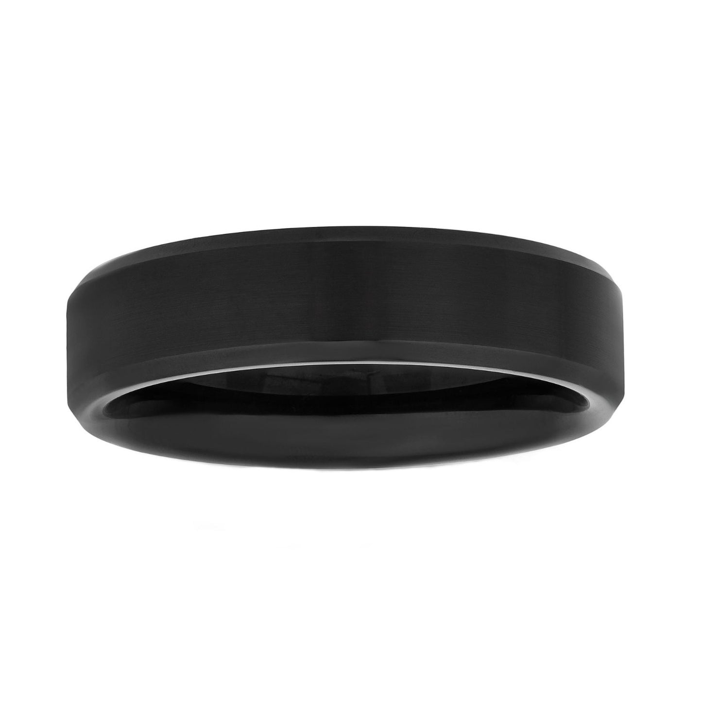 Tungsten Satin Bevel Edge Band